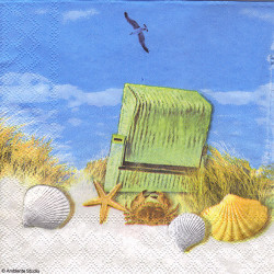 Serwetka do decoupage Ambiente 24-13306265 plaża - sklep plastyczny -