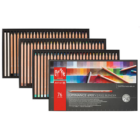 Caran d'ache luminance 6901 set of 76 cartoon crayons