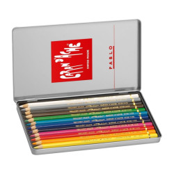 Caran d'Ache Pablo zestaw 12 kredek metalowe opakowanie - sklep plasty