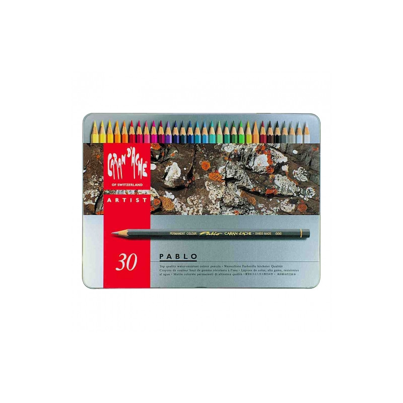Caran d'ache pablo set of 30 colored pencils in a pack