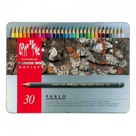 Caran d'ache pablo set of 30 colored pencils in a pack