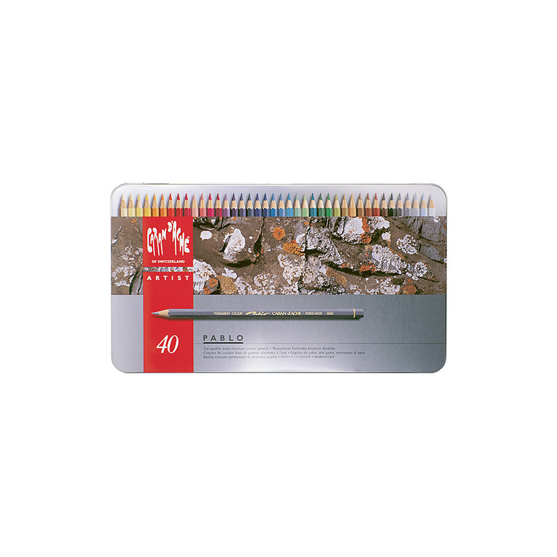 Caran d'ache pablo set of 40 colored pencils in a pack