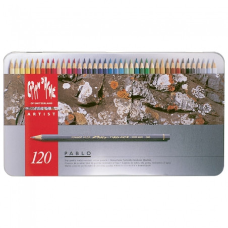 Caran d'ache pablo set of 120 colored pencils in a pack