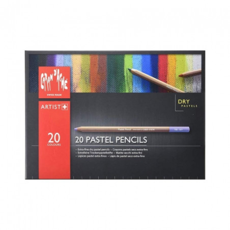 Caran d'ache dry pastels in crayon 20 colors