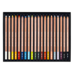 Caran d'ache dry pastels in crayon 20 colors