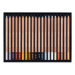 Caran d'Ache dry pastels in a crayon of 40 colors