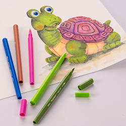 Bruynzeel fineliners brush pen set of 12 pieces