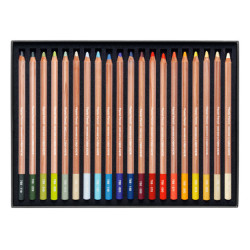 Caran d'Ache dry pastels in a crayon of 40 colors
