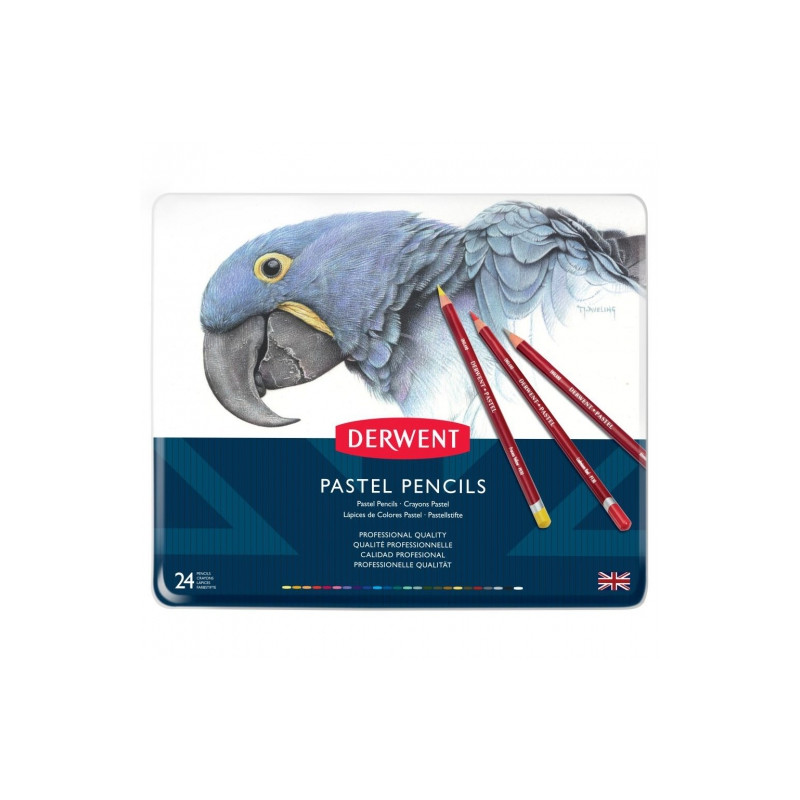 Derwent pastel pastels set in a crayon 24 colors