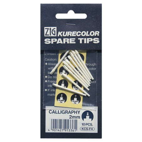 Kurecolor tip set 10pcs calligraphy 2mm - szal art - sklep plastyczny