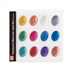 Kuretake a set of 12 pearly and metallic watercolors