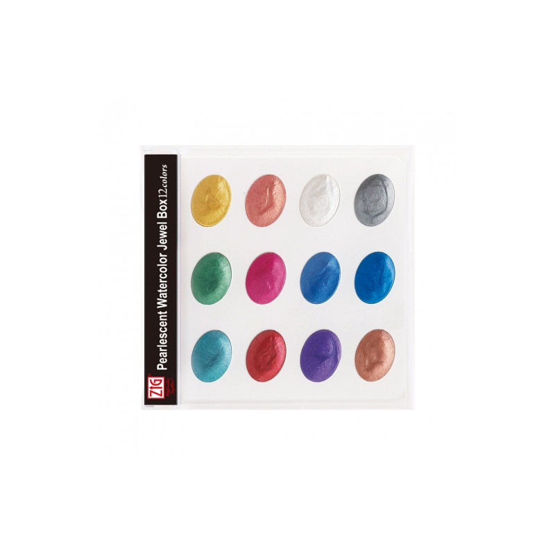 Kuretake a set of 12 pearly and metallic watercolors