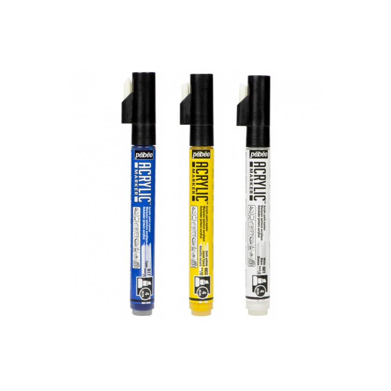 Pebeo decomarker acrylic marker 4mm angular