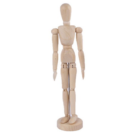 Wooden mannequin (woman) - height 30 cm - art store - craze