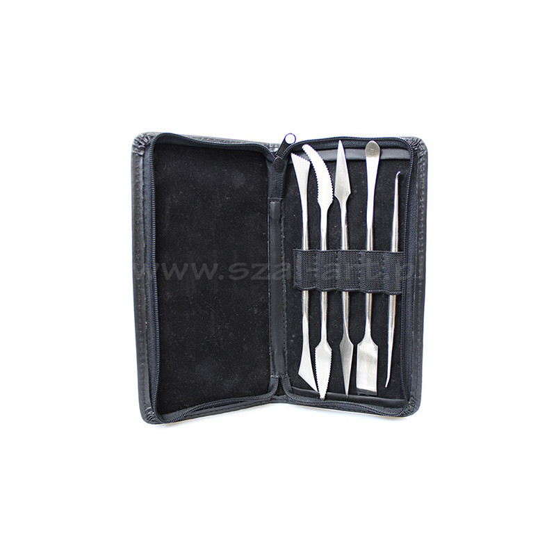Set of 5 plaster tools in a case - art store - craze for plastics