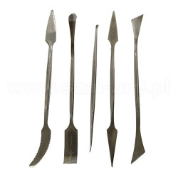 Set of 5 plaster tools in a case - art store - craze for plastics