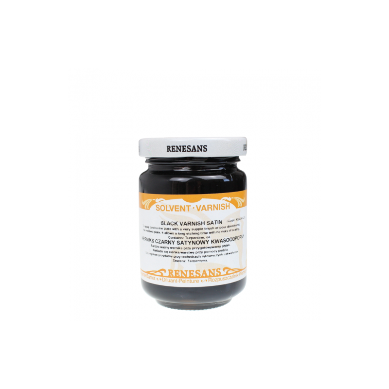 Renesans varnish black satin stainless steel 100ml