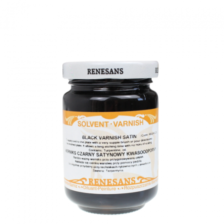 Renesans varnish black satin stainless steel 100ml