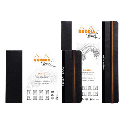 Szkicownik Rhodia bristol book z gumką 205g 32 ark - sklep plastyczny