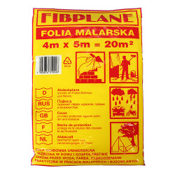 Folia malarska 4x5m - sklep plastyczny - szał dla plastyków
