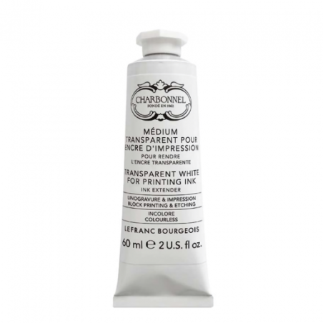Charbonnel medium transparent white for printing ink 60ml