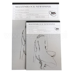 Blok AMI z papierem gazetowym szary 49g 100ark - sklep plastyczny - sz