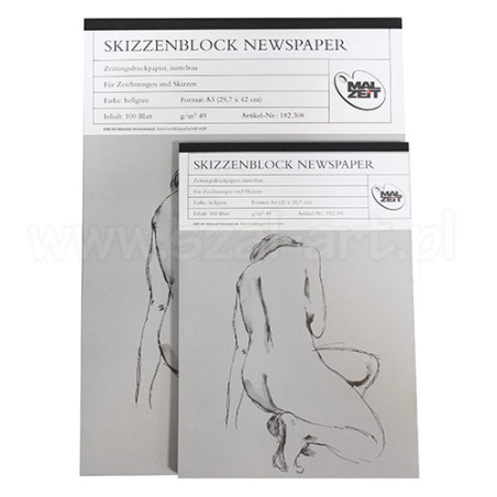 AMI newsprint block gray 49g 100ark - art store - sz