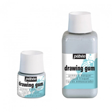 Pebeo masking gum drawing