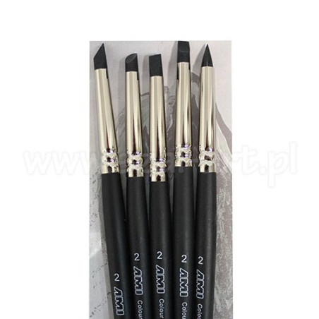 Zestaw 5 gumowych pędzli colour shaper hard set size 2 AMI - sklep pla