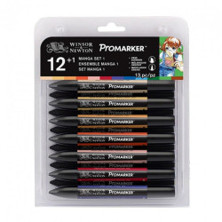 Winsor&Newton promarker manga set 1 zestaw 13 kolorów - sklep plastycz
