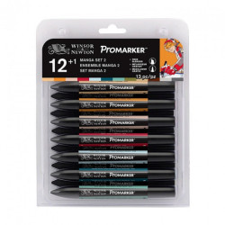Winsor&Newton promarker manga set 2 zestaw 13 kolorów - sklep plastycz