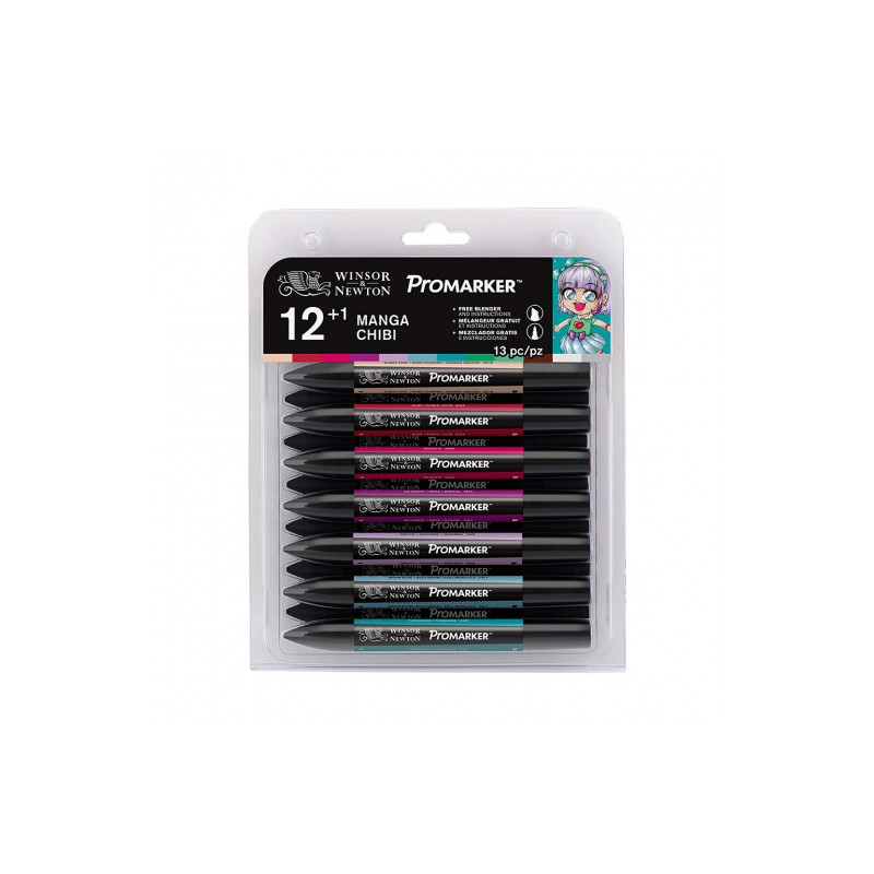 Winsor&Newton promarker manga chibi zestaw 13 kolorów - sklep plastycz