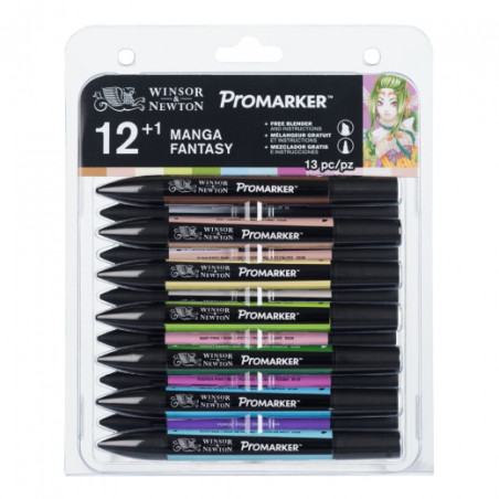 Winsor&Newton promarker manga fantasy zestaw 13 kolorów - sklep plasty