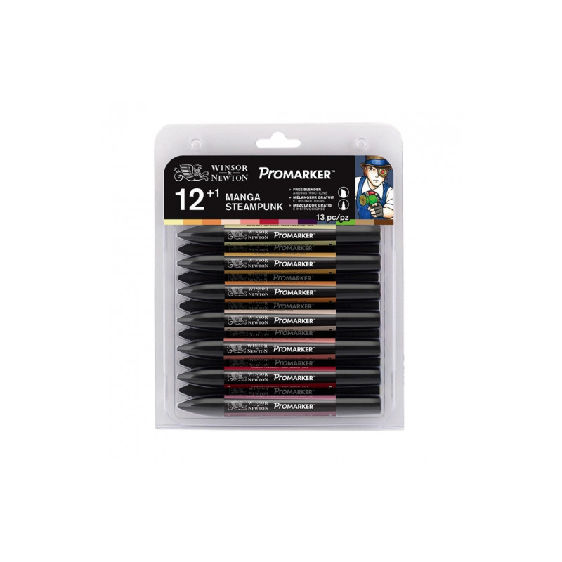 Winsor&Newton promarker manga steampunk zestaw 13 kolorów - sklep plas