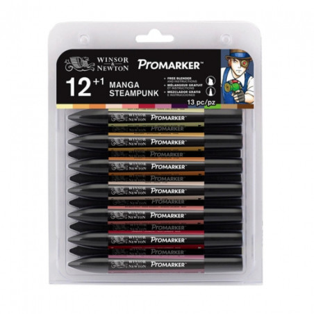 Winsor&Newton promarker manga steampunk set 13 colours