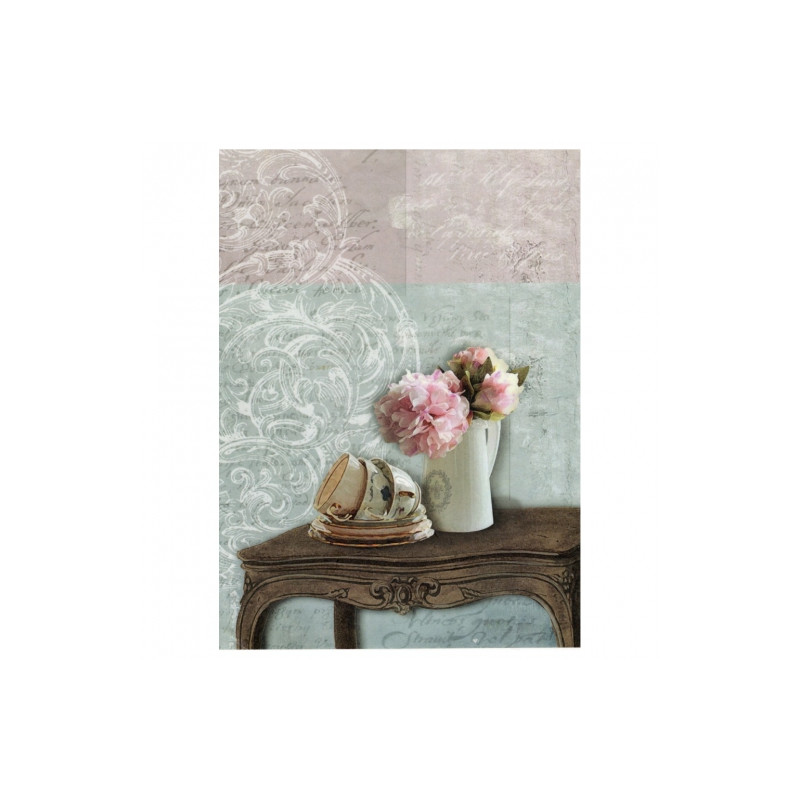 Rice decoupage paper cup table A4 ITD R766