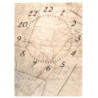 Rice decoupage paper clock A4 ITD R751