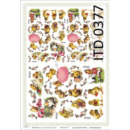 Papier do decoupage A3 ITD 377 - sklep plastyczny - szał dla plastyków