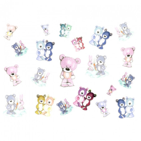 Papier do decoupage A3 ITD 0307 misie - sklep plastyczny szał dla plas