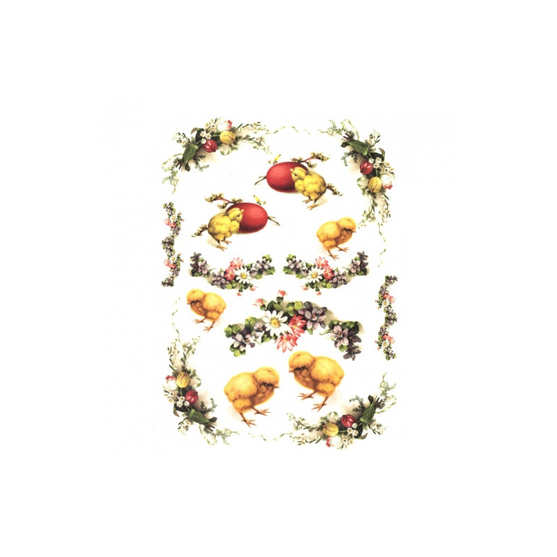 Rice decoupage paper A4 ITD R305 chicks reeds