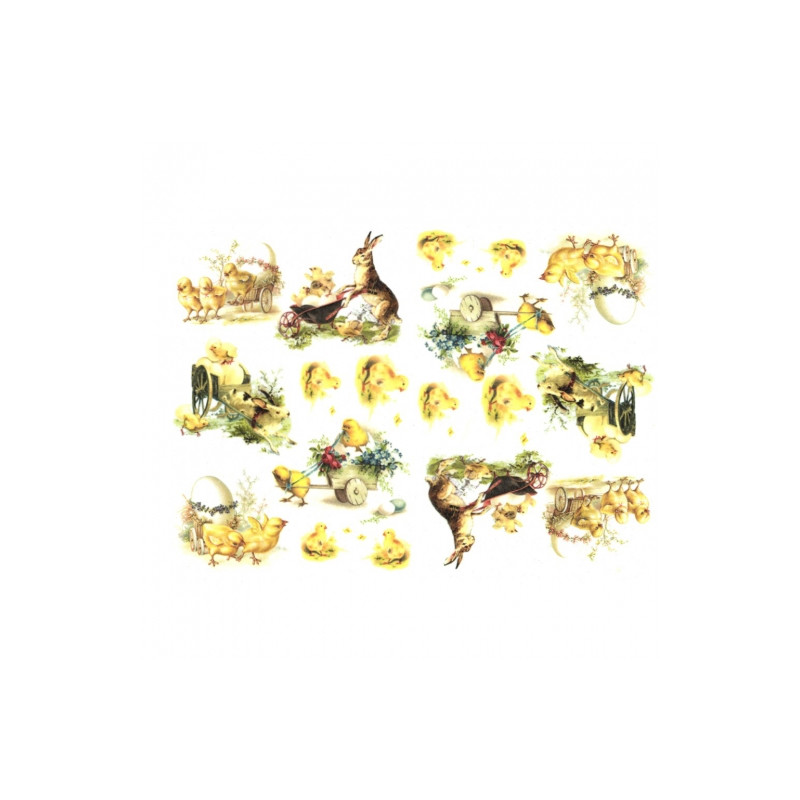 Papier ryżowy do decoupage A4 ITD R303 wielkanoc - sklep plastyczny -