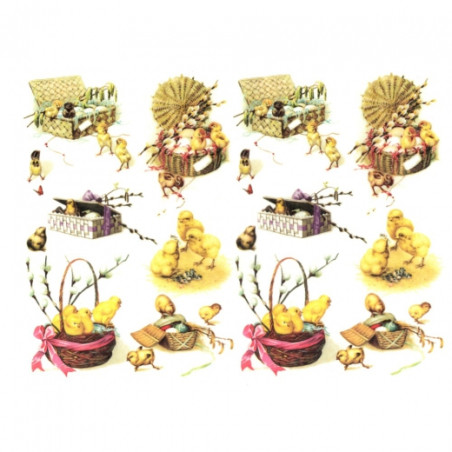 Rice decoupage paper A4 ITD R474 easter baskets