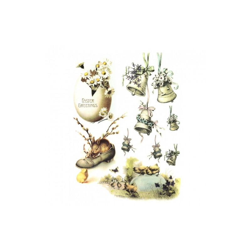 Rice decoupage paper A4 ITD R477 easter decorations