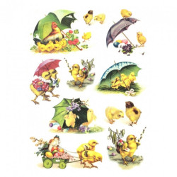 Rice decoupage paper A4 ITD R298 easter chickens