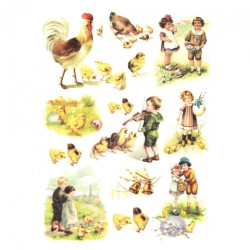 Papier ryżowy do decoupage A4 ITD R483 wielkanoc - sklep plastyczny -