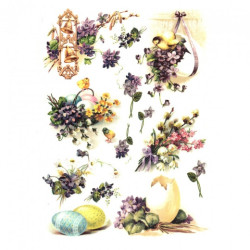 Papier ryżowy do decoupage A4 ITD R484 wielkanocne dekoracje - sklep p