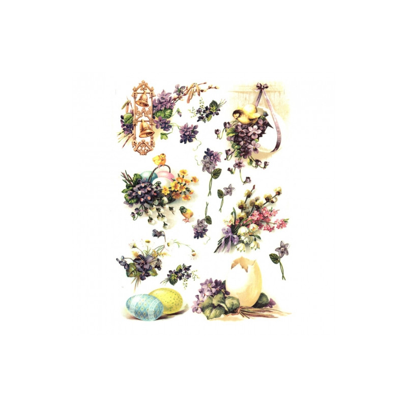 Rice decoupage paper A4 ITD R484 easter decorations