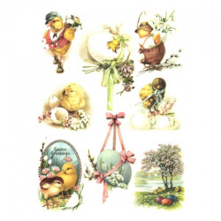 Papier ryżowy do decoupage A4 ITD R485 wielkanocne pisanki - sklep pla