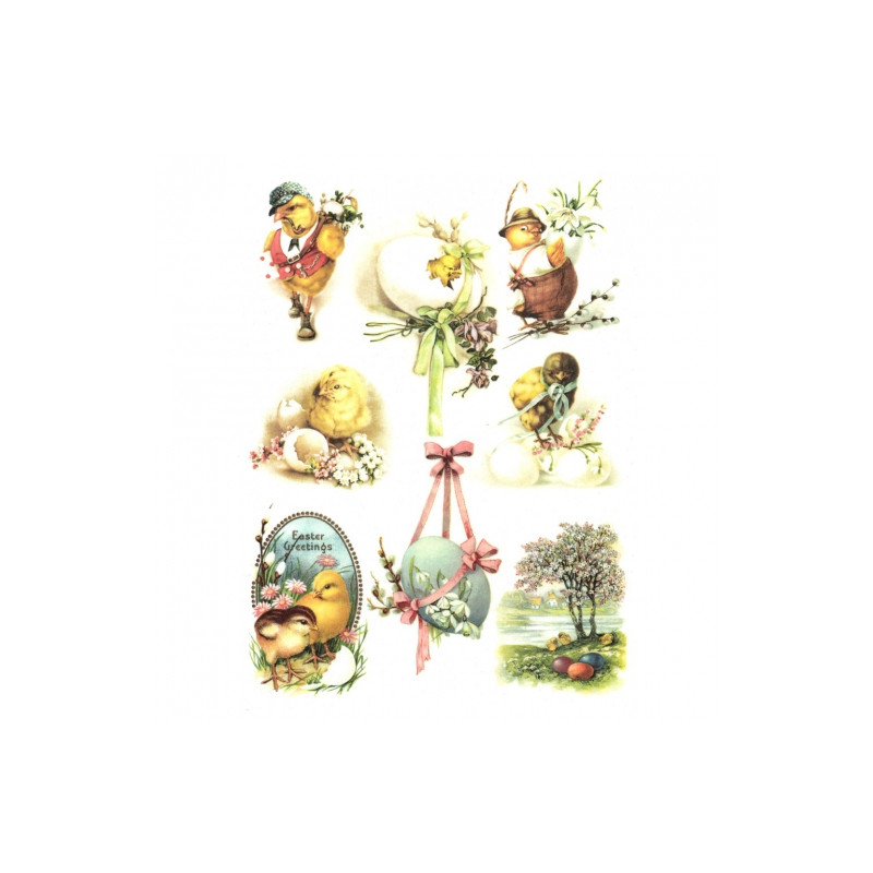 Papier ryżowy do decoupage A4 ITD R485 wielkanocne pisanki - sklep pla