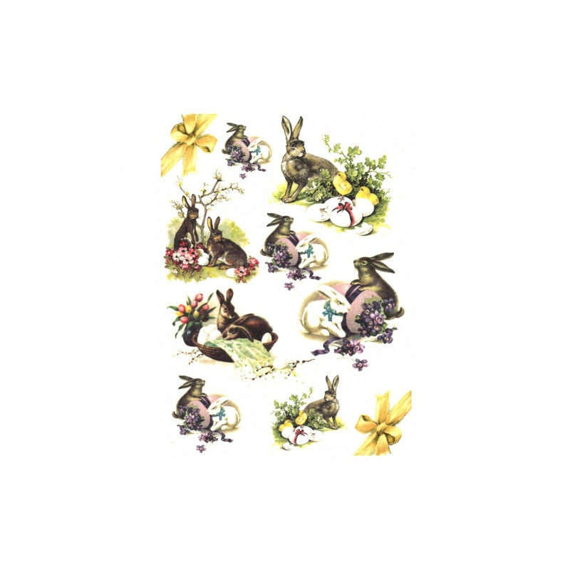 Decoupage Rice Paper A4 ITD R286 easter bunny